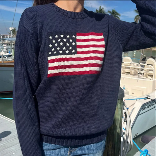 Women's American Flag Sweater